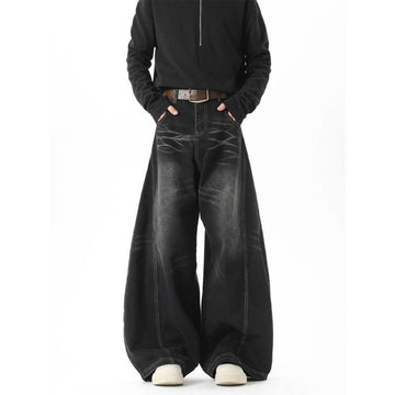 American Retro Washed Jeans – Streetwear Essential